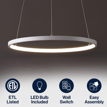 Brice Modern Contemporary Iron Integrated LED Pendant